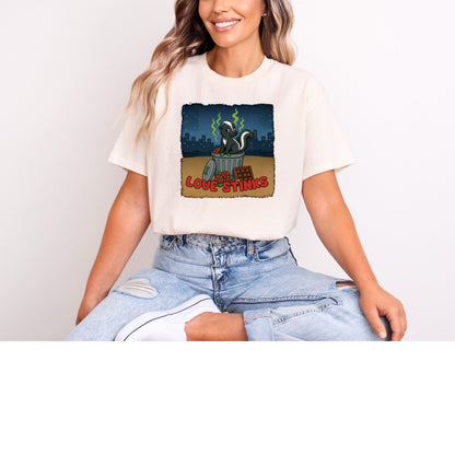 Love Stinks Trashcan Short Sleeve Gildan T-shirt