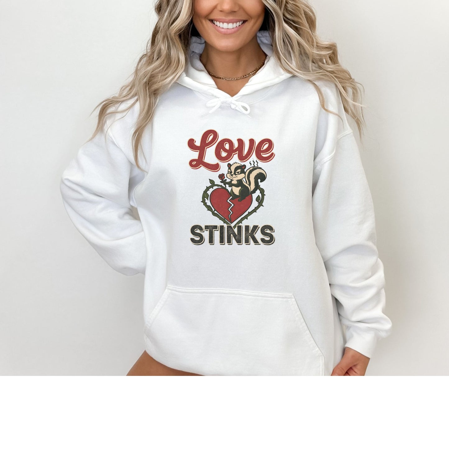 Love Stinks Heart  Gildan  Hoodie