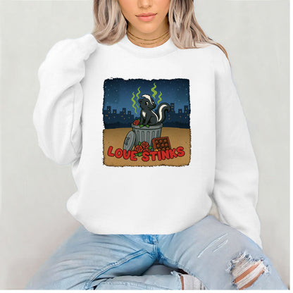 Love Stinks Trashcan  Gildan Crewneck/Sweatshirt